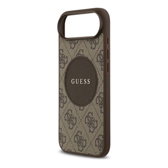 iPhone Air GUESS 4G CIRCLE CLASSIC LOGO szilikon telefonvédő ütésállóság, MagSafe, SÖTÉTBARNA