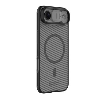 iPhone Air NILLKIN CAMSHIELD PRO MAGNETIC műanyag telefonvédő ütésállóság, csíkos, ÁTLÁTSZÓ/FEKETE