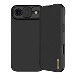 iPhone Air NILLKIN QIN PRO tok álló, bőr hatású FLIP, kameravédő, FEKETE