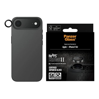 iPhone Air PANZERGLASS HOOPS CERAMIC II kameravédő üveg 9H + segédkeret FEKETE