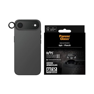 iPhone Air PANZERGLASS HOOPS CERAMIC II kameravédő üveg 9H + segédkeret FEKETE