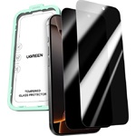 iPhone Air UGREEN SP1154 képernyővédő üveg 2db betekintés ellen, 9H + segédkeret, ÁTLÁTSZÓ