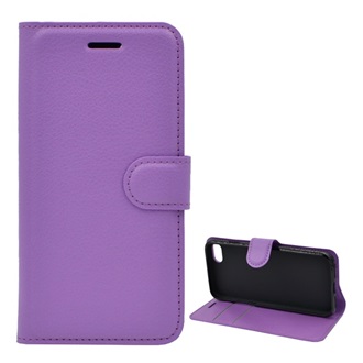 iPhone SE 3 (2022) GIGAPACK Tok álló, bőr hatású FLIP, prémium, LILA