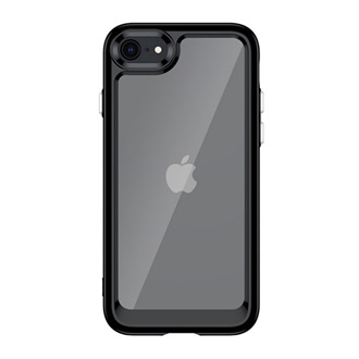 iPhone SE 3 (2022) Gigapack Szilikon telefonvédő ütésállóság, átlátszó hátlap, FEKETE