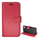 iPhone SE 3 (2022) Gigapack Tok álló, bőr hatású FLIP, prémium, PIROS