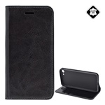 iPhone SE 3 (2022) Gigapack Tok álló, valódi bőr FLIP, asztali tartó, FEKETE