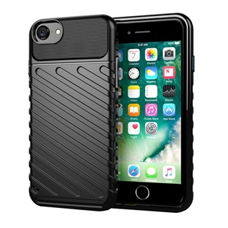 iPhone SE 3 (2022) Gigapack szilikon telefonvédő ütésállóság, dombor minta, FEKETE