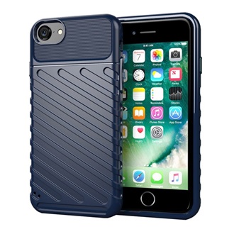 iPhone SE 3 (2022) Gigapack szilikon telefonvédő ütésállóság, dombor minta, SÖTÉTKÉK