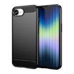 iPhone SE 4 (2025) GIGAPACK Szilikon telefonvédő ütésállóság, karbon minta, FEKETE