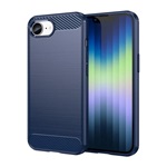 iPhone SE 4 (2025) GIGAPACK Szilikon telefonvédő ütésállóság, karbon minta, SÖTÉTKÉK