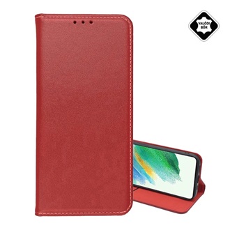 iPhone SE 4 (2025) GIGAPACK Tok álló, valódi bőr FLIP, asztali tartó, BORDÓ