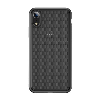 iPhone XR 6.1 BASEUS BV 2. generációs szilikon telefonvédő fonott minta FEKETE
