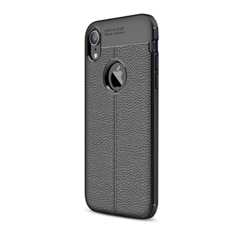 iPhone XR 6.1 Gigapack szilikon telefonvédő ütésállóság, logó kivágás, FEKETE