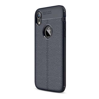 iPhone XR 6.1 Gigapack szilikon telefonvédő ütésállóság, logó kivágás, SÖTÉTKÉK