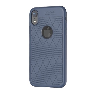 iPhone XR 6.1 HOCO ADMIRE szilikon telefonvédő ultravékony, logó kivágás, SÖTÉTKÉK