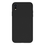 iPhone XR 6.1 NILLKIN SYNTHETIC FIBER műanyag telefonvédő környezetbarát, karbon minta, FEKETE