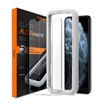 iPhone XR 6.1 SPIGEN ALM FC képernyővédő üveg 2db 2.5D, színkiemelés, ÁTLÁTSZÓ