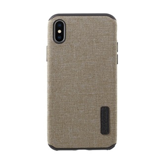 iPhone XS 5.8 Gigapack Szilikon telefonvédő textil bevonat VILÁGOSBARNA