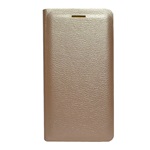 iPhone XS 5.8 Gigapack tok álló, bőr hatású FLIP, oldalra nyíló, ARANY