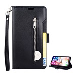 iPhone XS Max 6.5 Gigapack Tok álló, bőr hatású FLIP, kézpánt, FEKETE