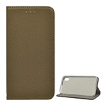 iPhone XS Max 6.5 Gigapack tok álló, bőr hatású FLIP, rombusz, ARANYBARNA