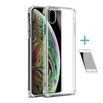 iPhone XS Max 6.5 IMAK szilikon telefonvédő ütésállóság, légpárnás sarok + képernyővédő fólia, ÁTLÁTSZÓ