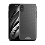 iPhone XS Max 6.5 IPAKY szilikon telefonvédő ultravékony, karbon minta, SZÜRKE
