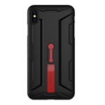 iPhone XS Max 6.5 NILLKIN GRIP szilikon telefonvédő műanyag belső, ujjra húzható, FEKETE