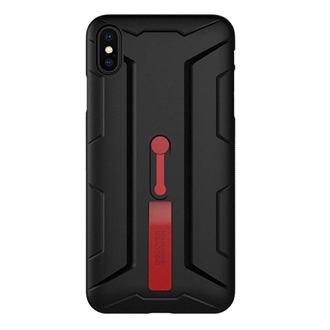 iPhone XS Max 6.5 NILLKIN GRIP szilikon telefonvédő műanyag belső, ujjra húzható, FEKETE