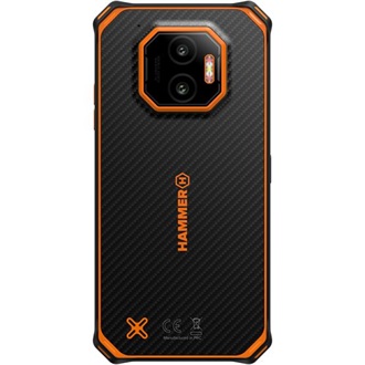 myPhone HAMMER Energy X2 128GB Dual SIM ütésálló okostelefon fekete-narancssárga