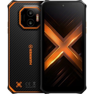 myPhone HAMMER Energy X2 128GB Dual SIM ütésálló okostelefon fekete-narancssárga
