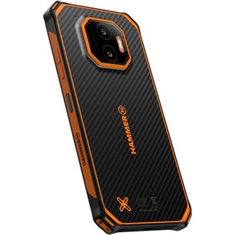 myPhone HAMMER Energy X2 128GB Dual SIM ütésálló okostelefon fekete-narancssárga