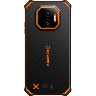 myPhone HAMMER Energy X2 128GB Dual SIM ütésálló okostelefon fekete-narancssárga