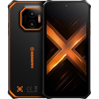 myPhone HAMMER Energy X2 128GB Dual SIM ütésálló okostelefon fekete-narancssárga