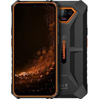 myPhone HAMMER Iron Va 64GB Dual SIM ütésálló okostelefon fekete-narancssárga IP69